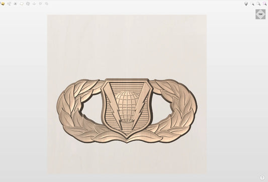 CNC File I US Air Force Basic Command & Control Badge 3D Model I RathTech Design My Store