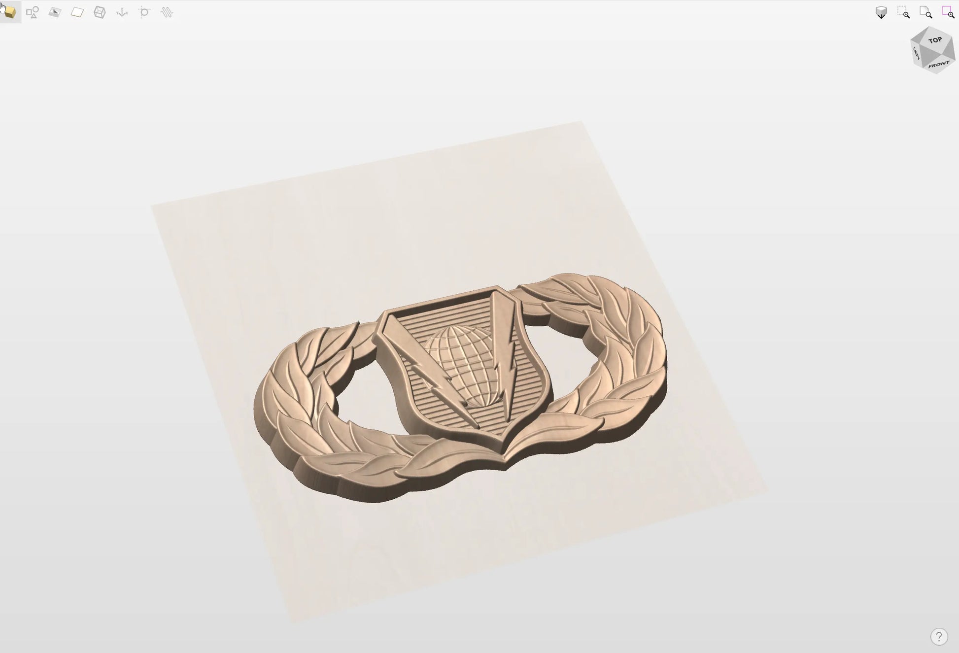 CNC File I US Air Force Basic Command & Control Badge 3D Model I RathTech Design My Store