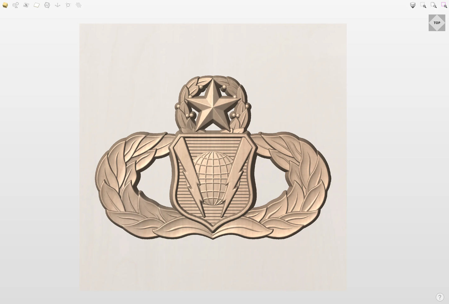 CNC File I US Air Force Master Command & Control Badge 3D Model I RathTech Design My Store