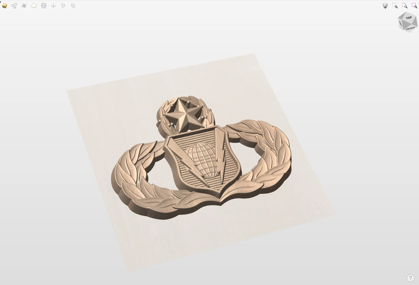 CNC File I US Air Force Master Command & Control Badge 3D Model I RathTech Design My Store