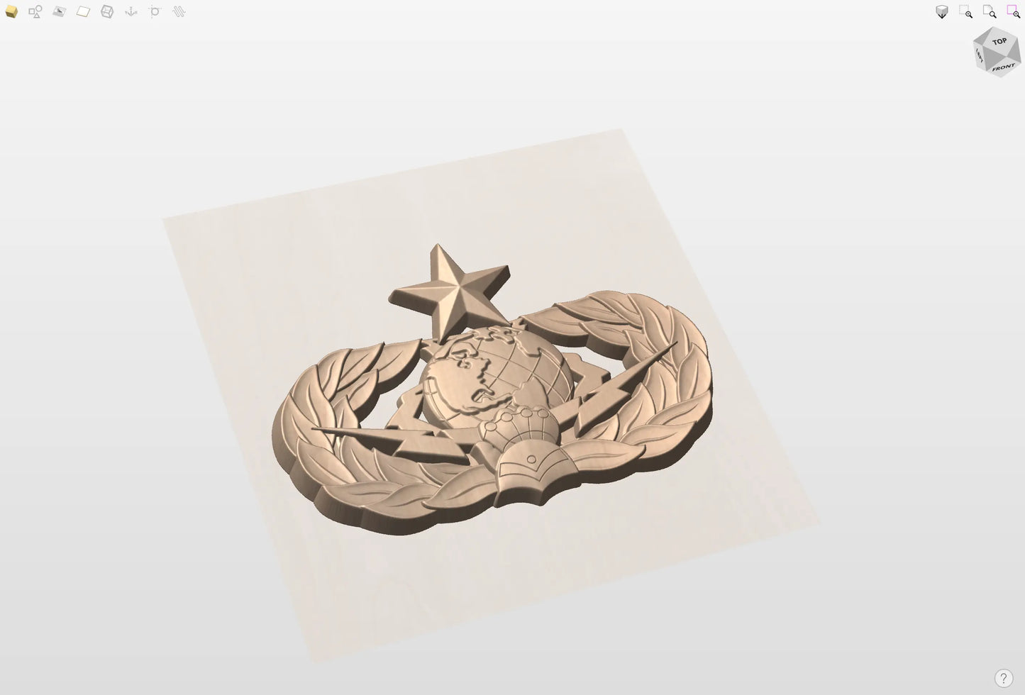 CNC File I US Air Force Senior Cyber Space Support Badge 3D Model I RathTech Design My Store