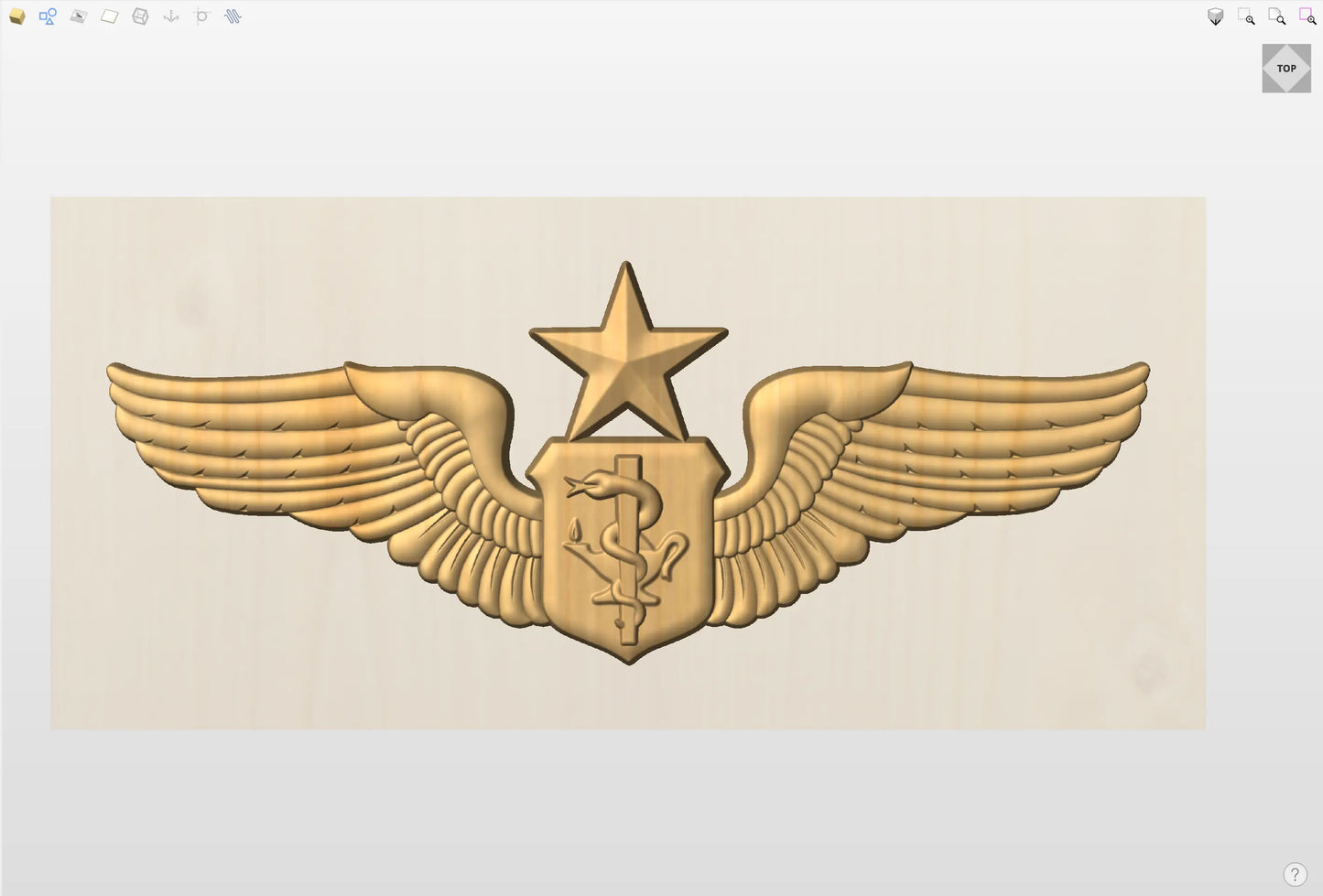 CNC File I US Air Force Senior Flight Nurse Wings 3D Model I RathTech Design My Store