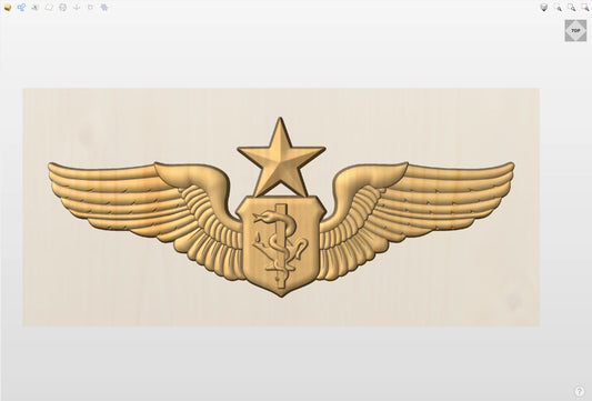 CNC File I US Air Force Senior Flight Nurse Wings 3D Model I RathTech Design My Store