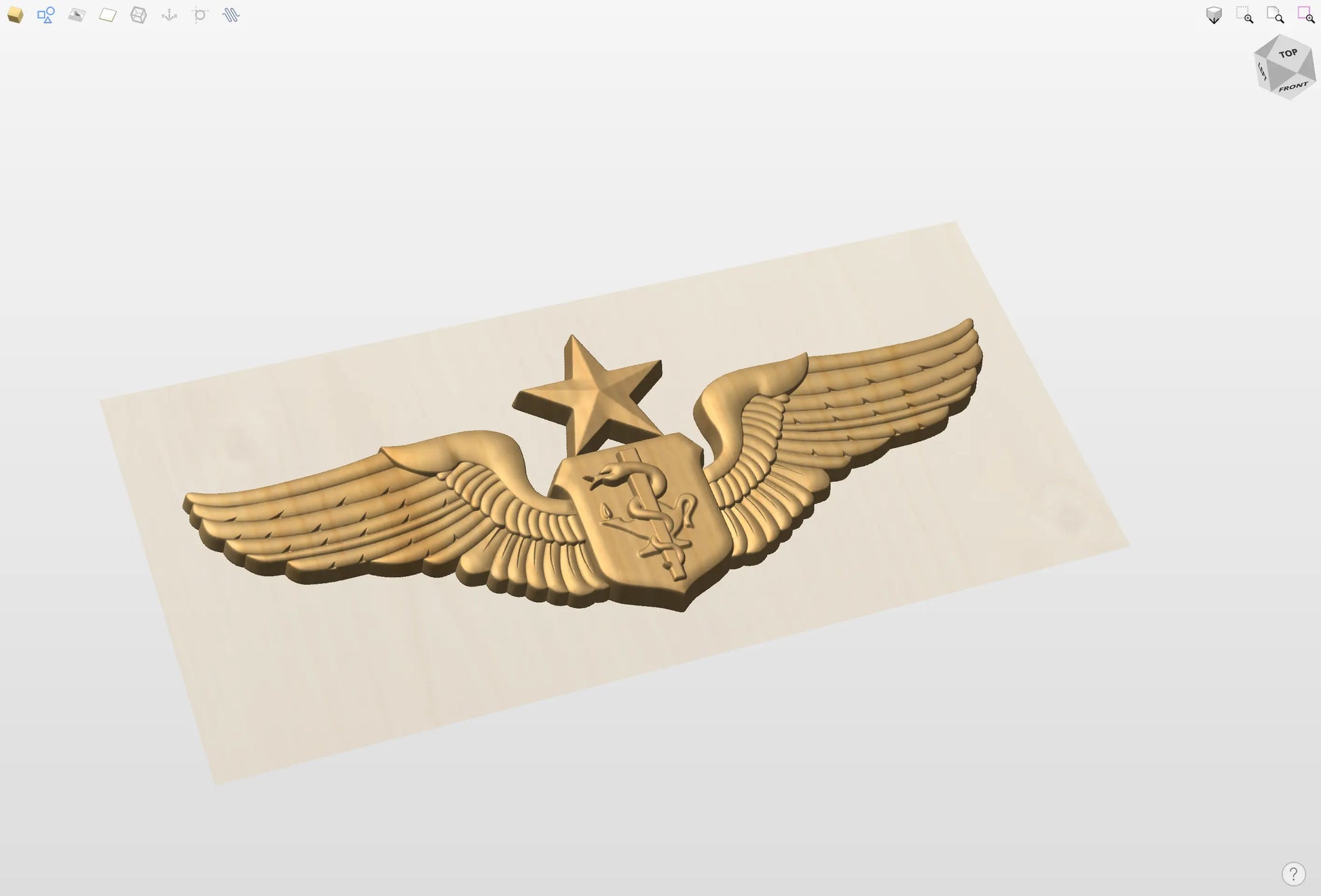 CNC File I US Air Force Senior Flight Nurse Wings 3D Model I RathTech Design My Store