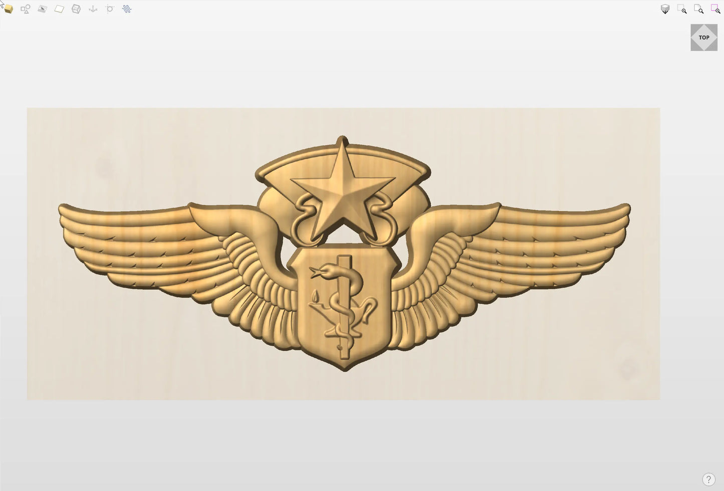 CNC File I US Air Force Chief Flight Nurse Wings 3D Model I RathTech Design My Store