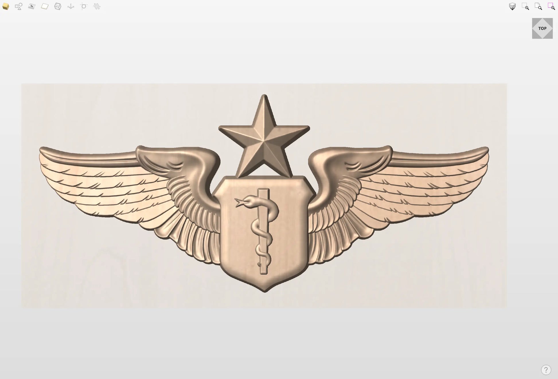 CNC File I US Air Force Senior Flight Surgeon Wings 3D Model I RathTech Design My Store