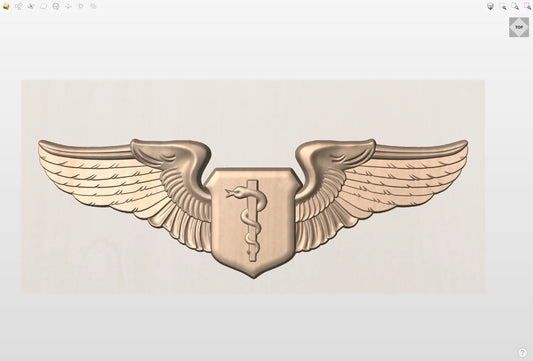 CNC File I US Air Force Basic Flight Surgeon Wings 3D Model I RathTech Design My Store