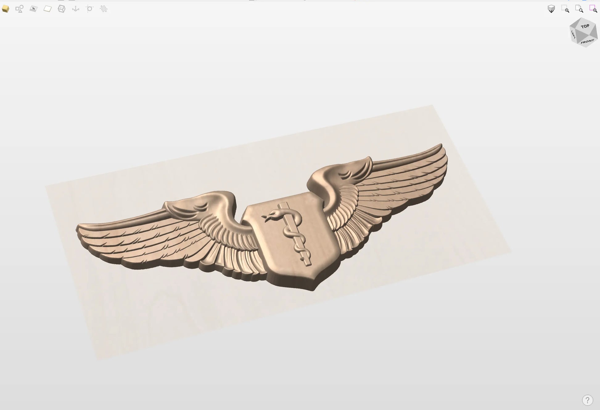 CNC File I US Air Force Basic Flight Surgeon Wings 3D Model I RathTech Design My Store