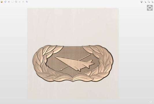 CNC File I US Air Force Basic Historian Badge 3D Model I RathTech Design My Store