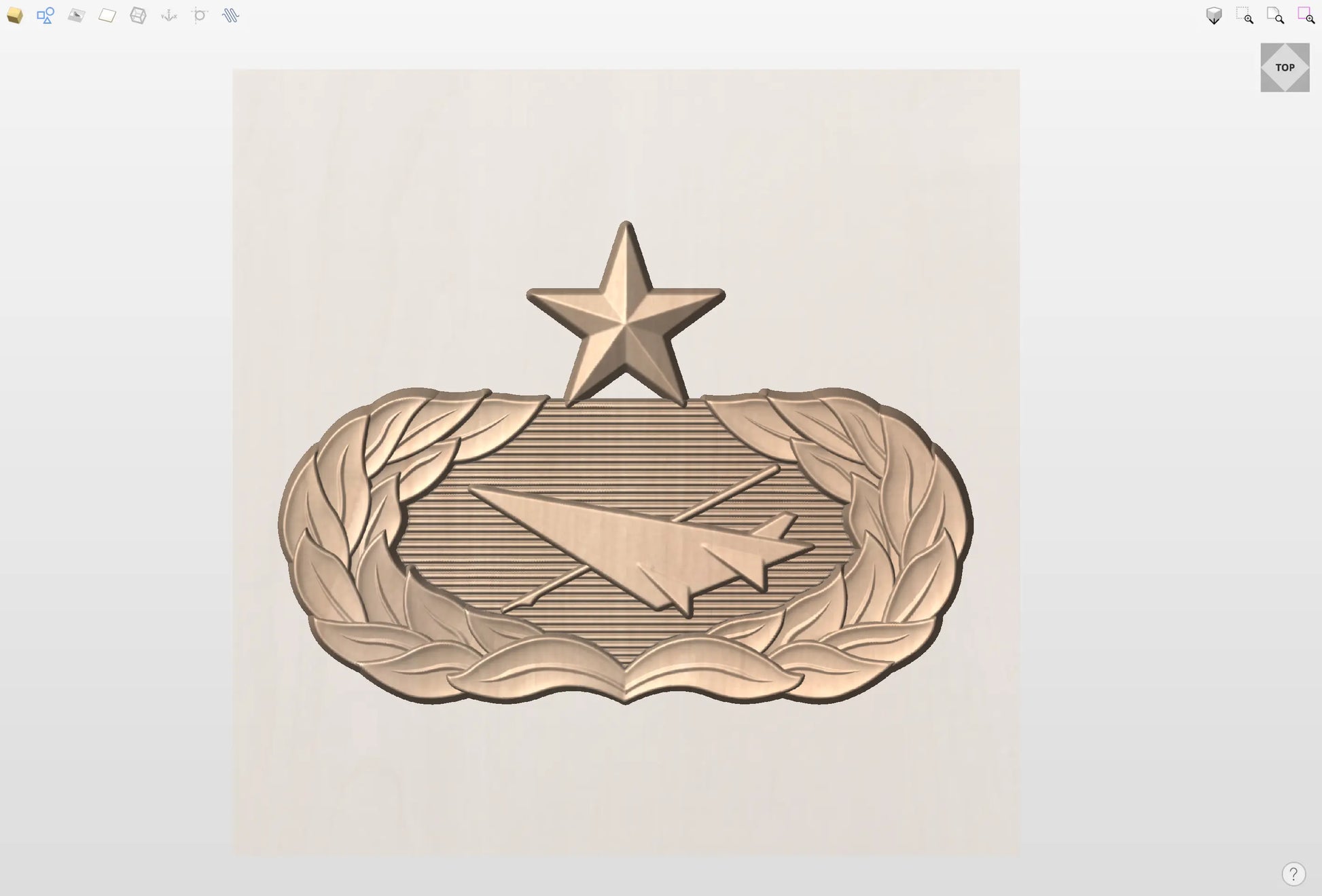 CNC File I US Air Force Senior Historian Badge 3D Model I RathTech Design My Store