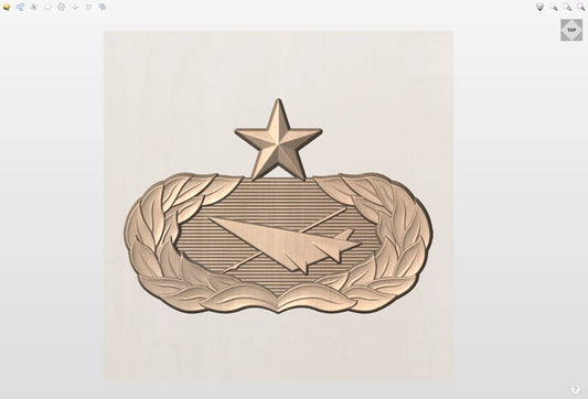 CNC File I US Air Force Senior Historian Badge 3D Model I RathTech Design My Store
