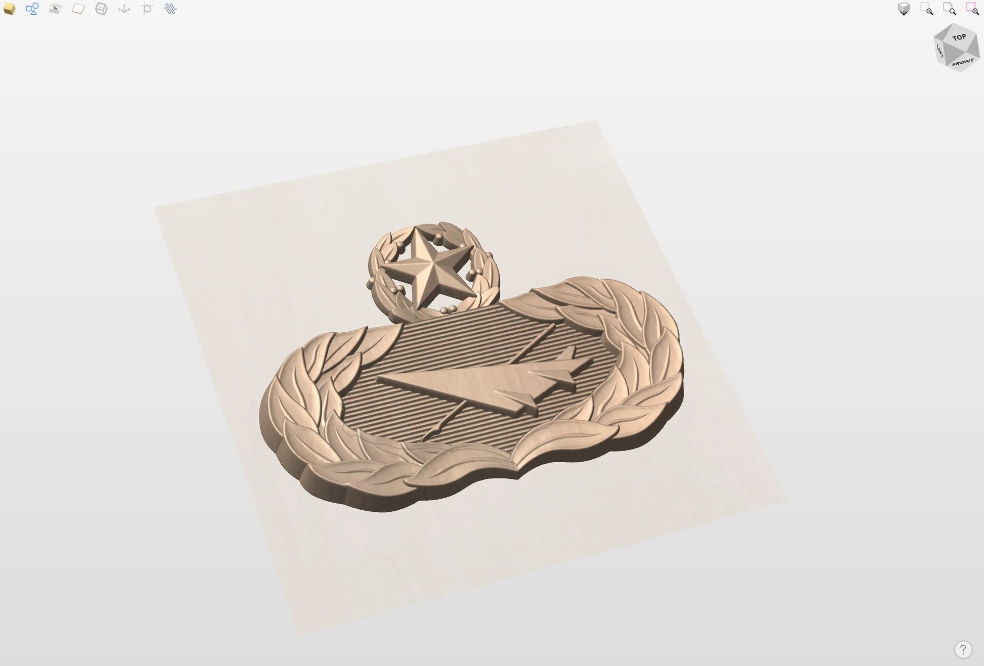 CNC File I US Air Force Master Historian Badge 3D Model I RathTech Design My Store