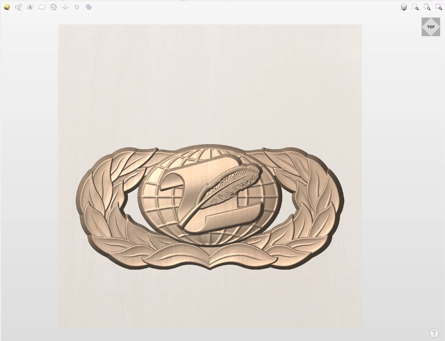 CNC File I US Air Force Basic Information Manager Badge 3D Model I RathTech Design My Store