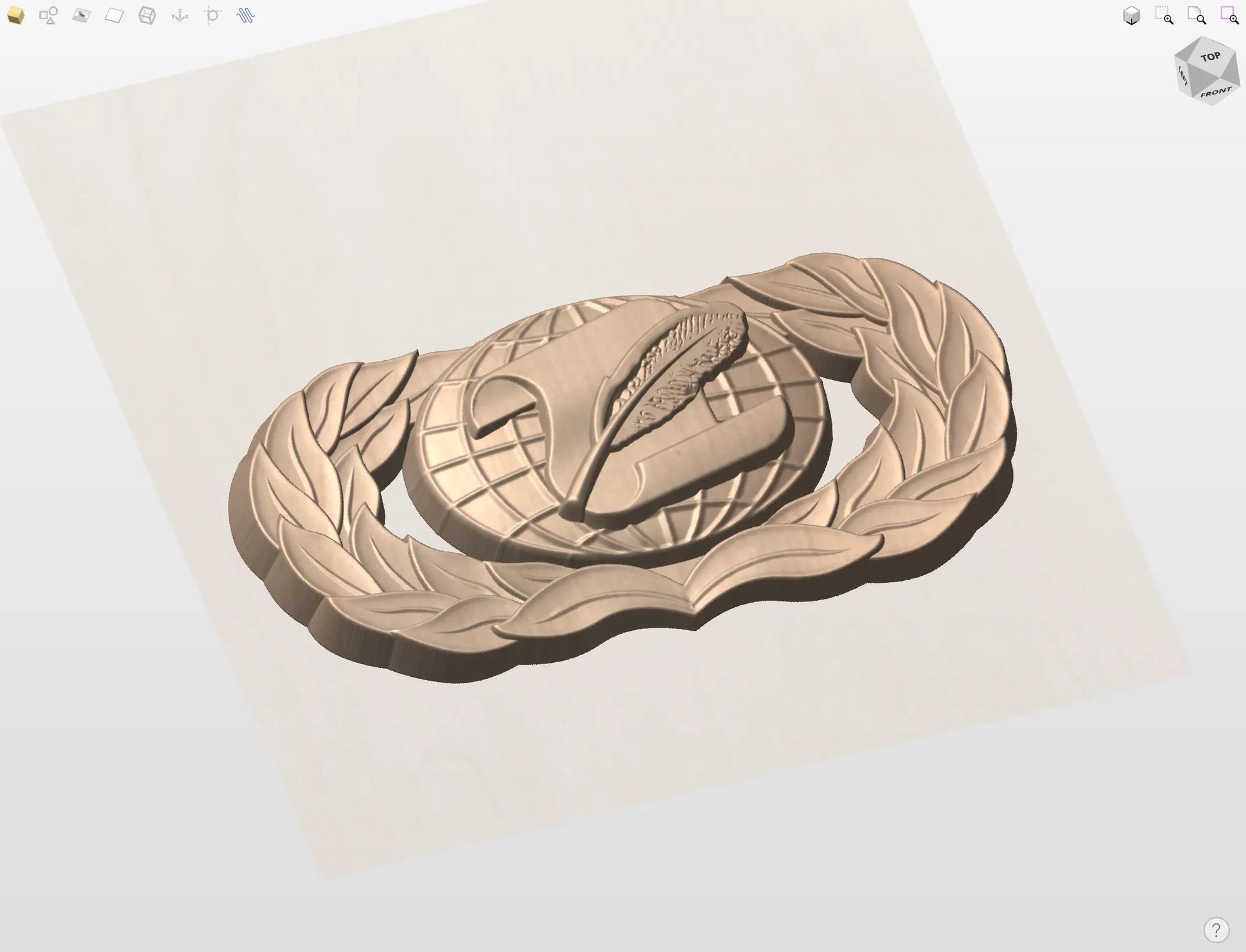 CNC File I US Air Force Basic Information Manager Badge 3D Model I RathTech Design My Store