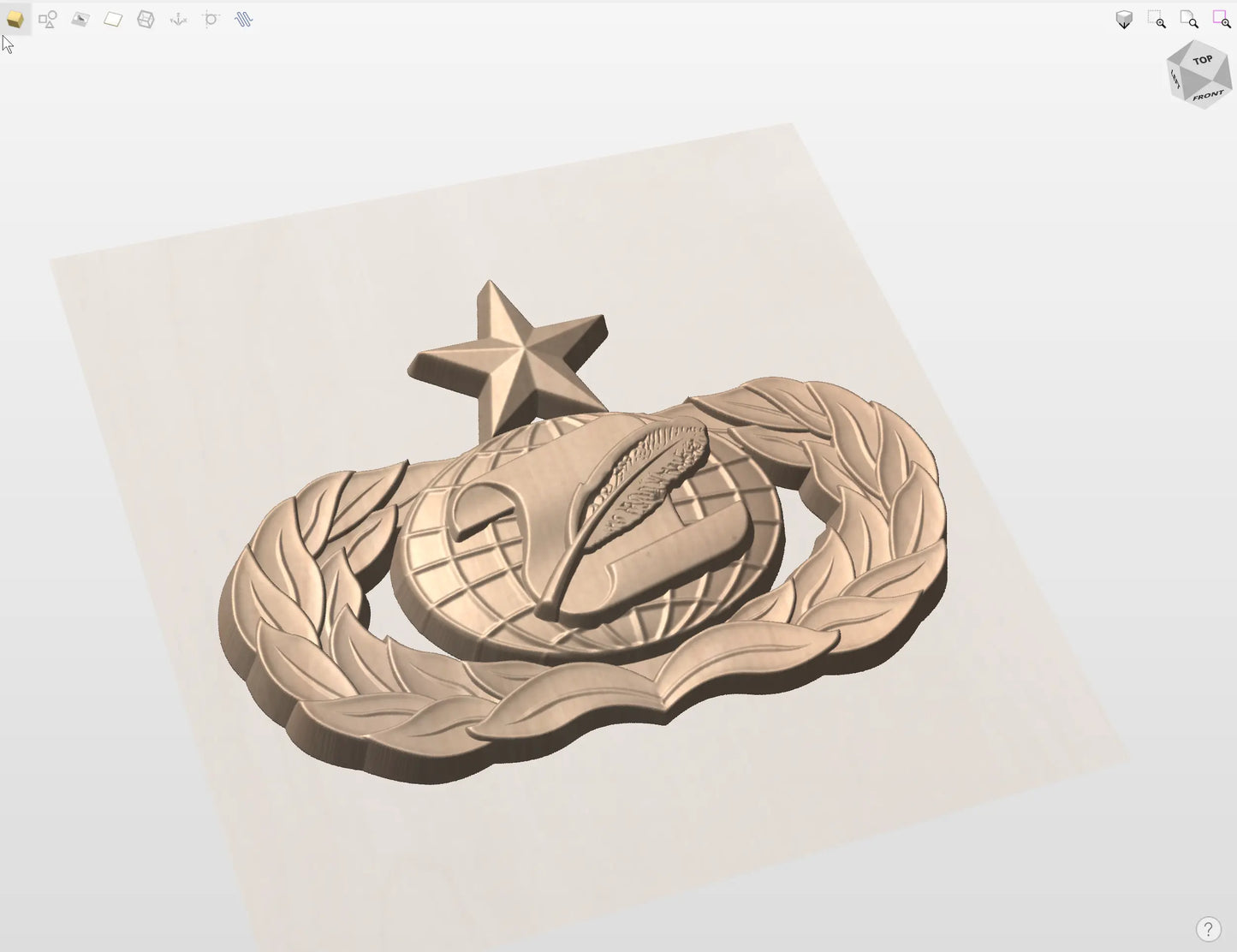 CNC File I US Air Force Senior Information Manager Badge 3D Model I RathTech Design My Store
