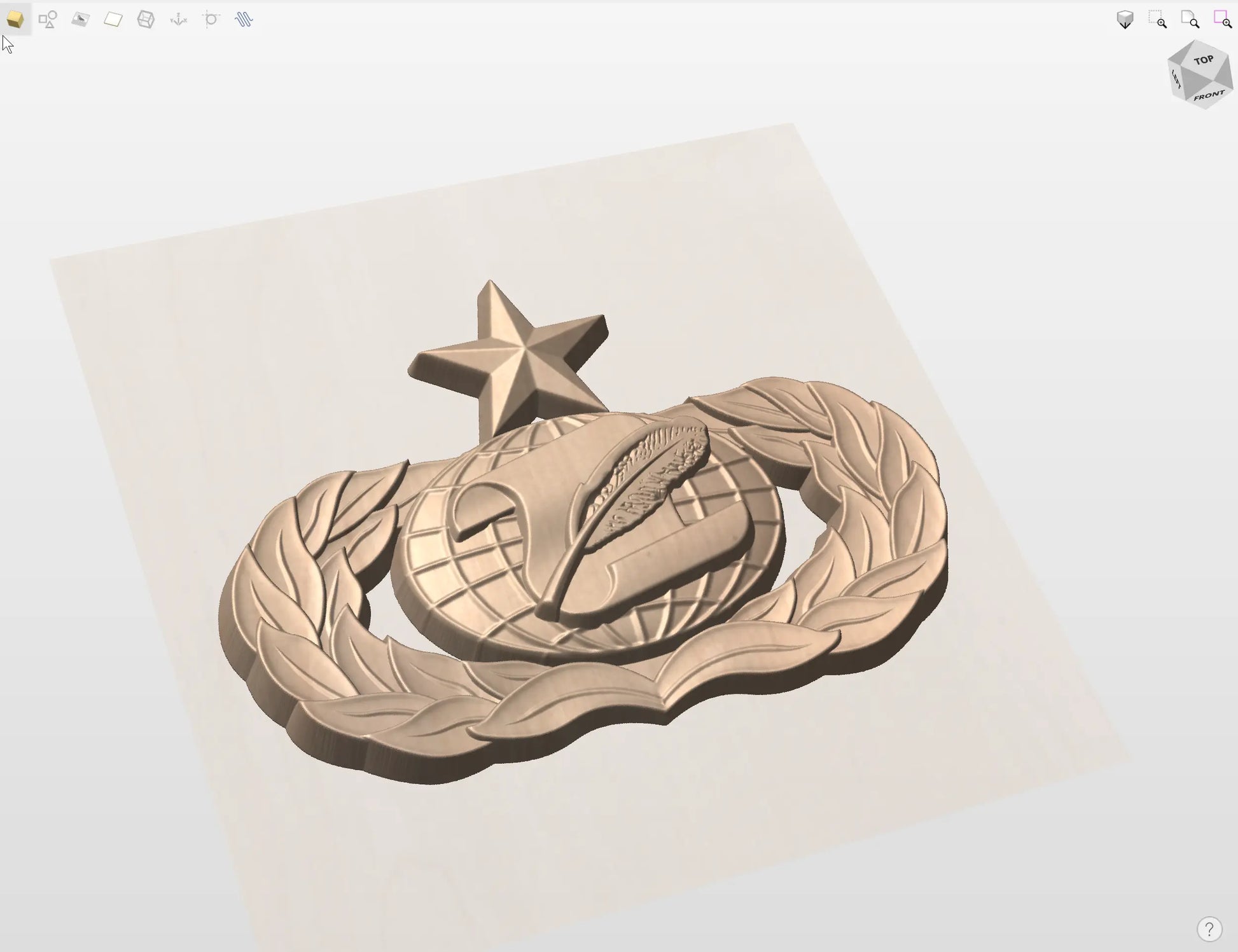 CNC File I US Air Force Senior Information Manager Badge 3D Model I RathTech Design My Store