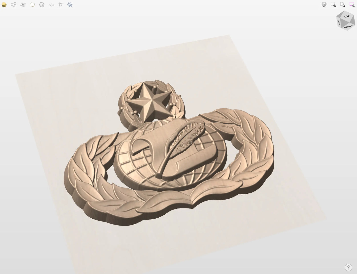 CNC File I US Air Force Master Information Manager Badge 3D Model I RathTech Design My Store
