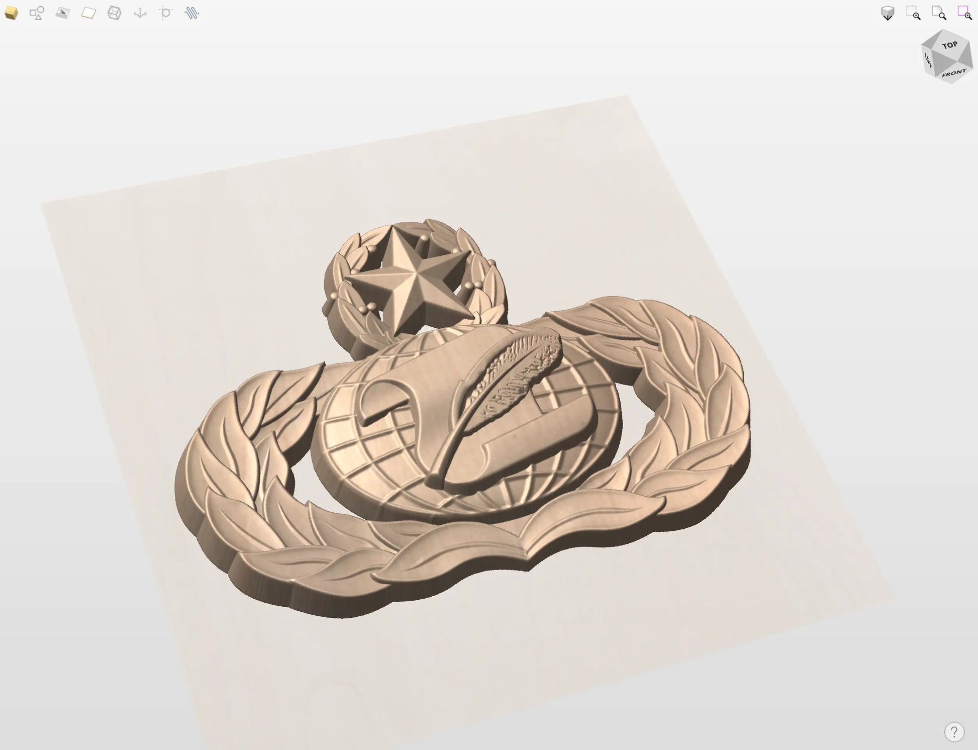 CNC File I US Air Force Master Information Manager Badge 3D Model I RathTech Design My Store