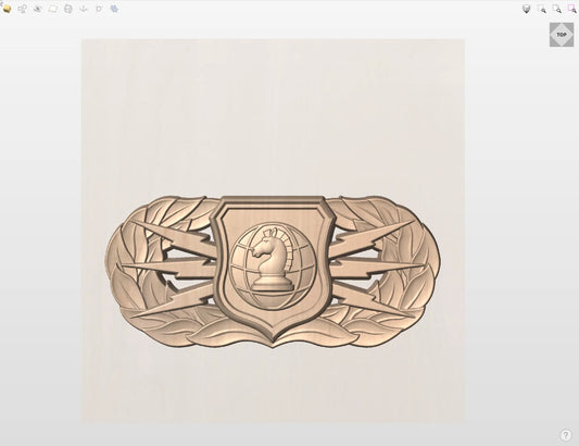 CNC File I US Air Force Basic Information Operations Badge 3D Model I RathTech Design My Store