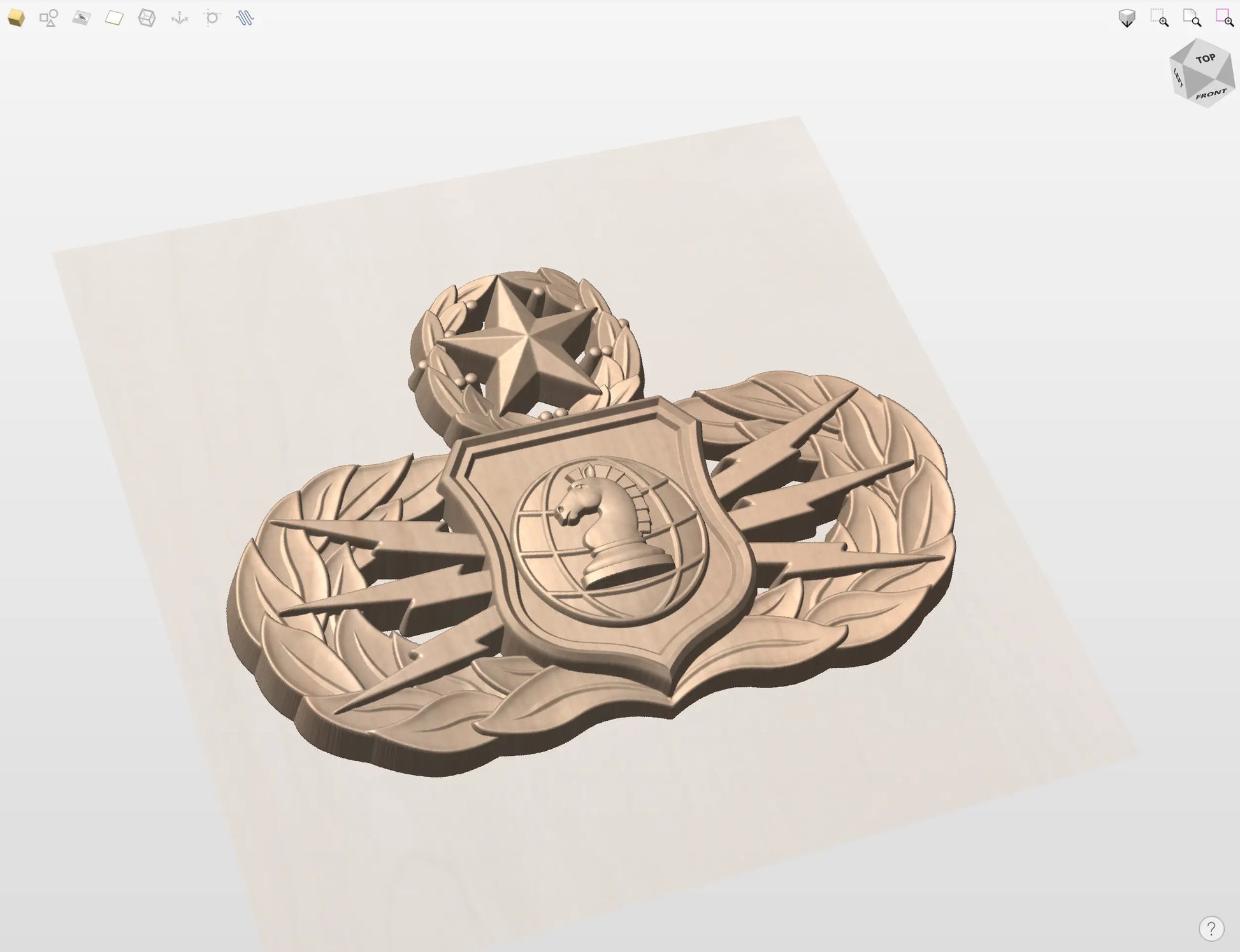 CNC File I US Air Force Master Information Operations Badge 3D Model I RathTech Design My Store