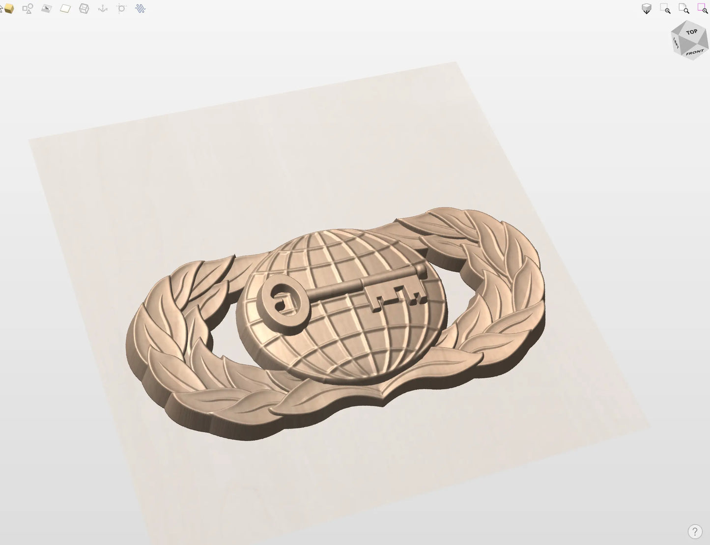 CNC File I US Air Force Basic Intelligence Badge 3D Model I RathTech Design My Store