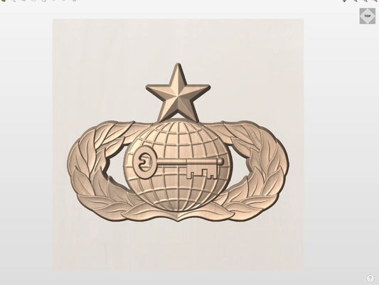 CNC File I US Air Force Senior Intelligence Badge 3D Model I RathTech Design My Store