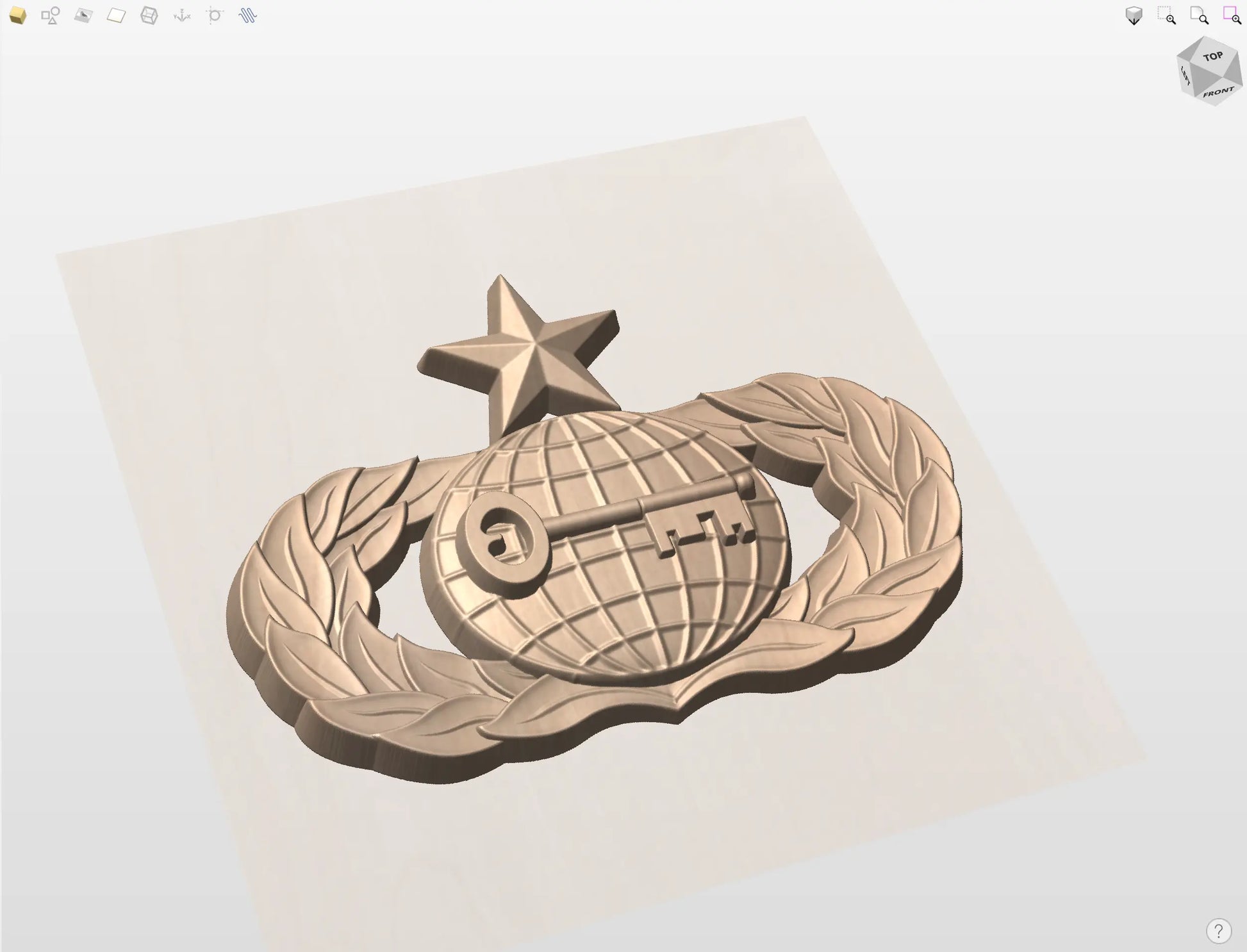 CNC File I US Air Force Senior Intelligence Badge 3D Model I RathTech Design My Store