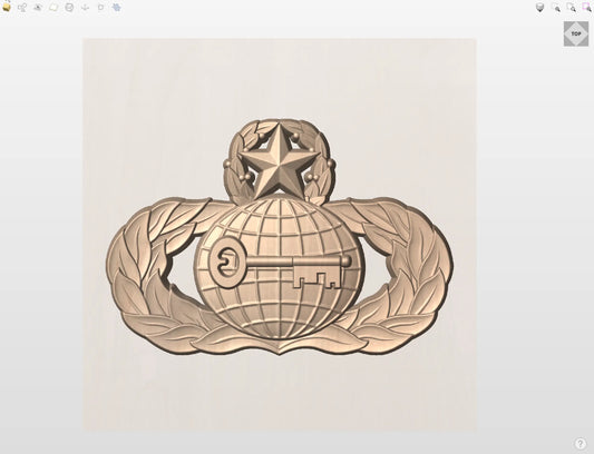 CNC File I US Air Force Master Intelligence Badge 3D Model I RathTech Design My Store