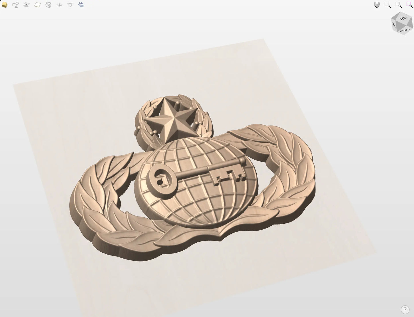 CNC File I US Air Force Master Intelligence Badge 3D Model I RathTech Design My Store