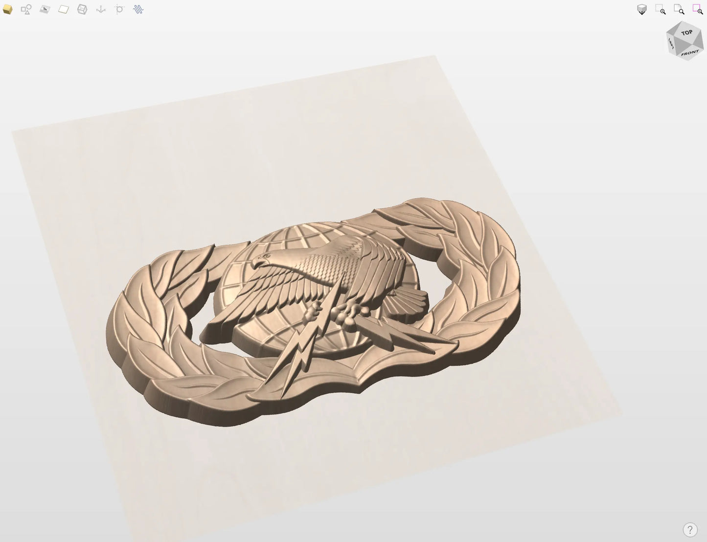 CNC File I US Air Force Basic Logistics Badge 3D Model I RathTech Design My Store