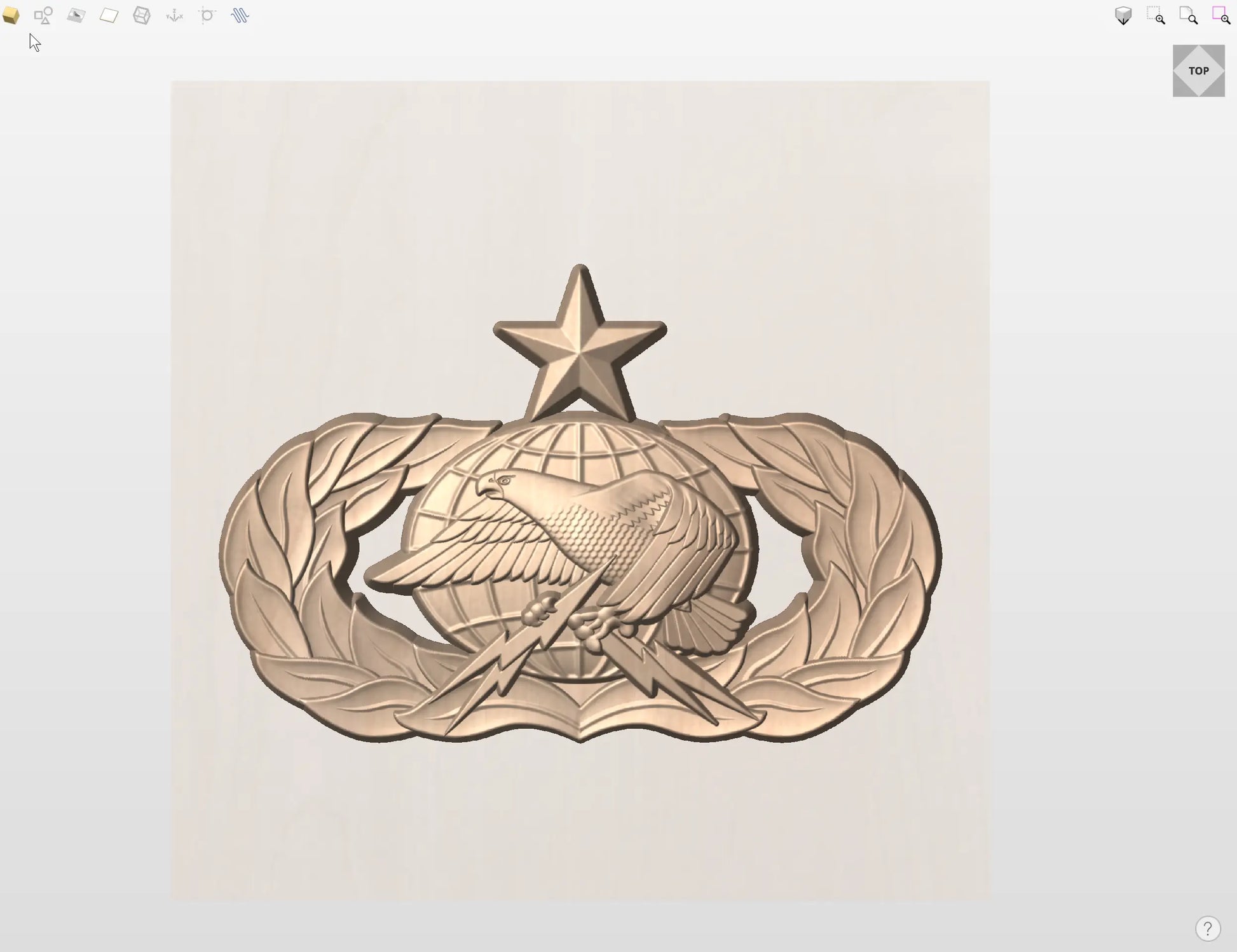 CNC File I US Air Force Senior Logistics Badge 3D Model I RathTech Design My Store
