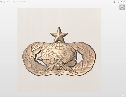 CNC File I US Air Force Senior Logistics Badge 3D Model I RathTech Design My Store