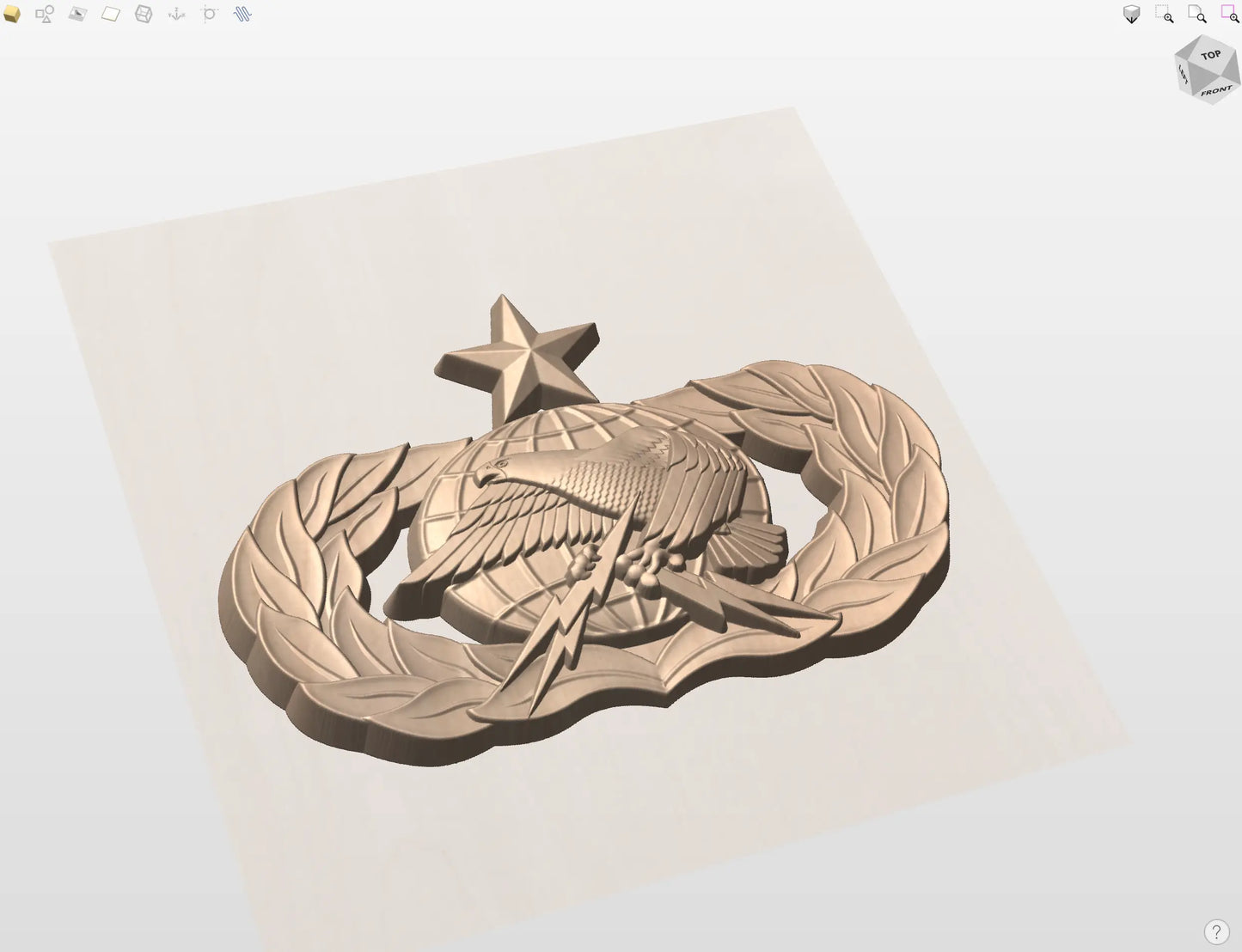 CNC File I US Air Force Senior Logistics Badge 3D Model I RathTech Design My Store