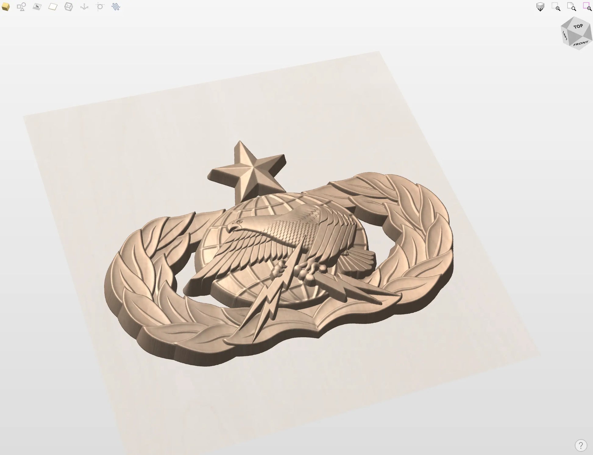 CNC File I US Air Force Senior Logistics Badge 3D Model I RathTech Design My Store