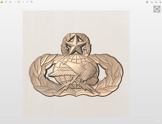 CNC File I US Air Force Master Logistics Badge 3D Model I RathTech Design My Store
