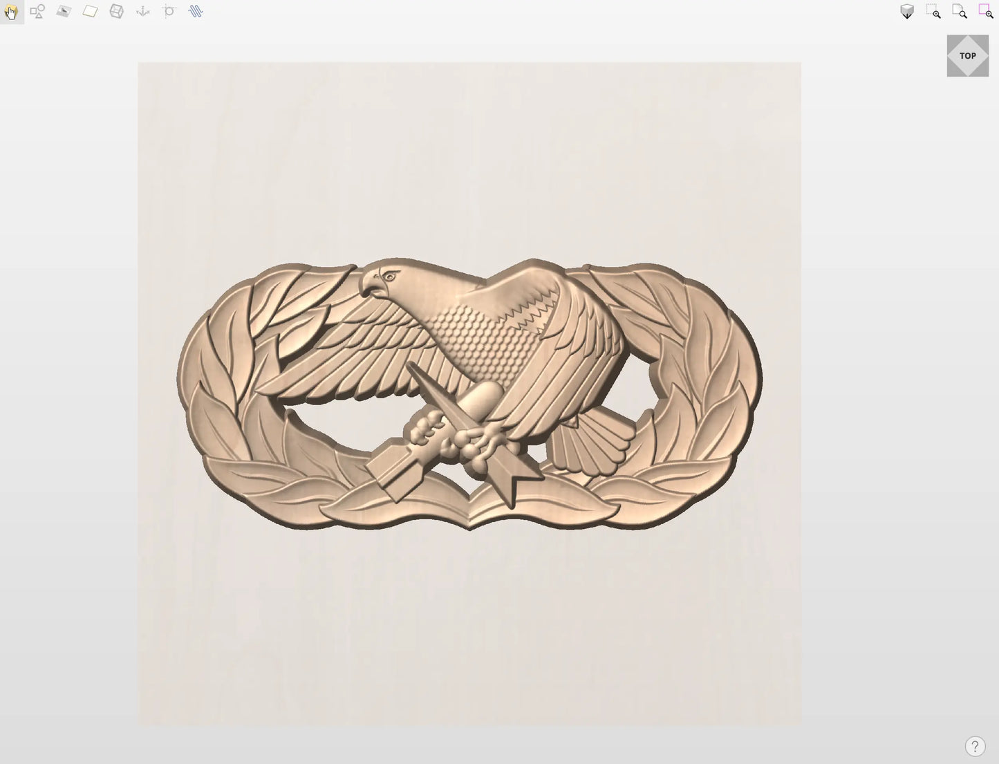 CNC File I US Air Force Basic Maintenance Badge 3D Model I RathTech Design My Store