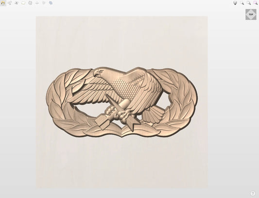CNC File I US Air Force Basic Maintenance Badge 3D Model I RathTech Design My Store