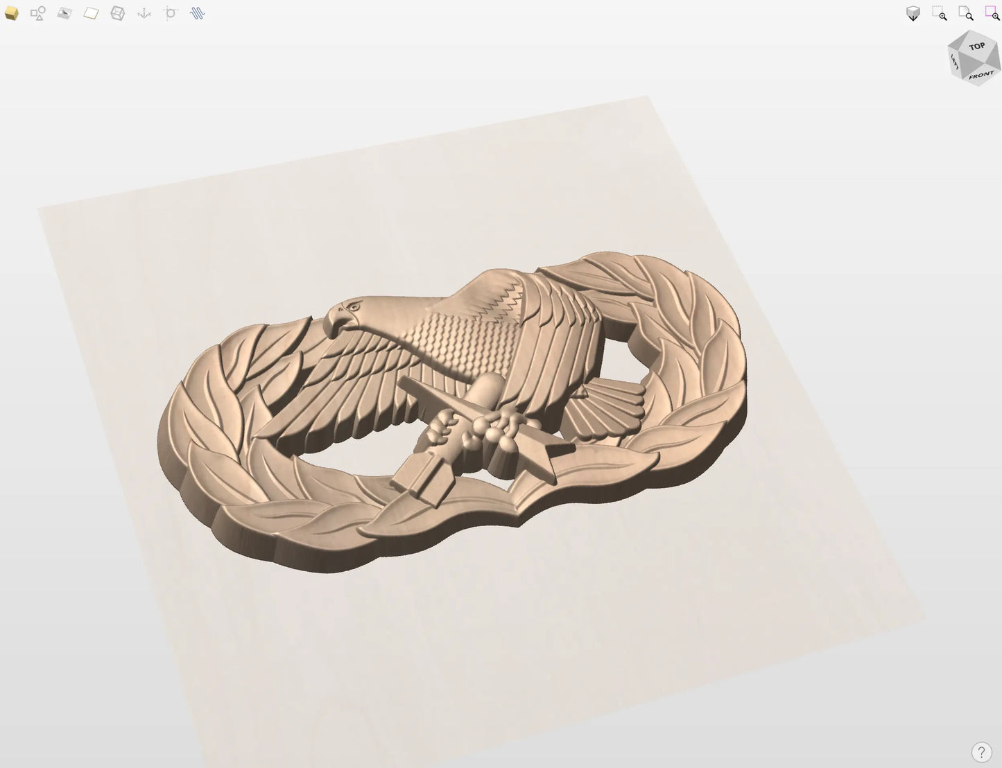 CNC File I US Air Force Basic Maintenance Badge 3D Model I RathTech Design My Store