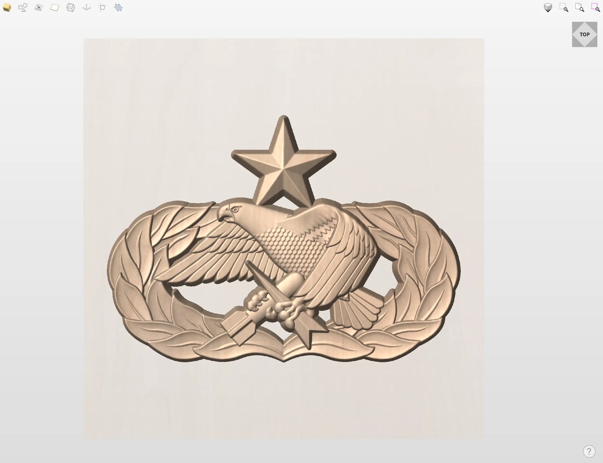 CNC File I US Air Force Senior Maintenance Badge 3D Model I RathTech Design My Store
