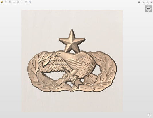 CNC File I US Air Force Senior Maintenance Badge 3D Model I RathTech Design My Store