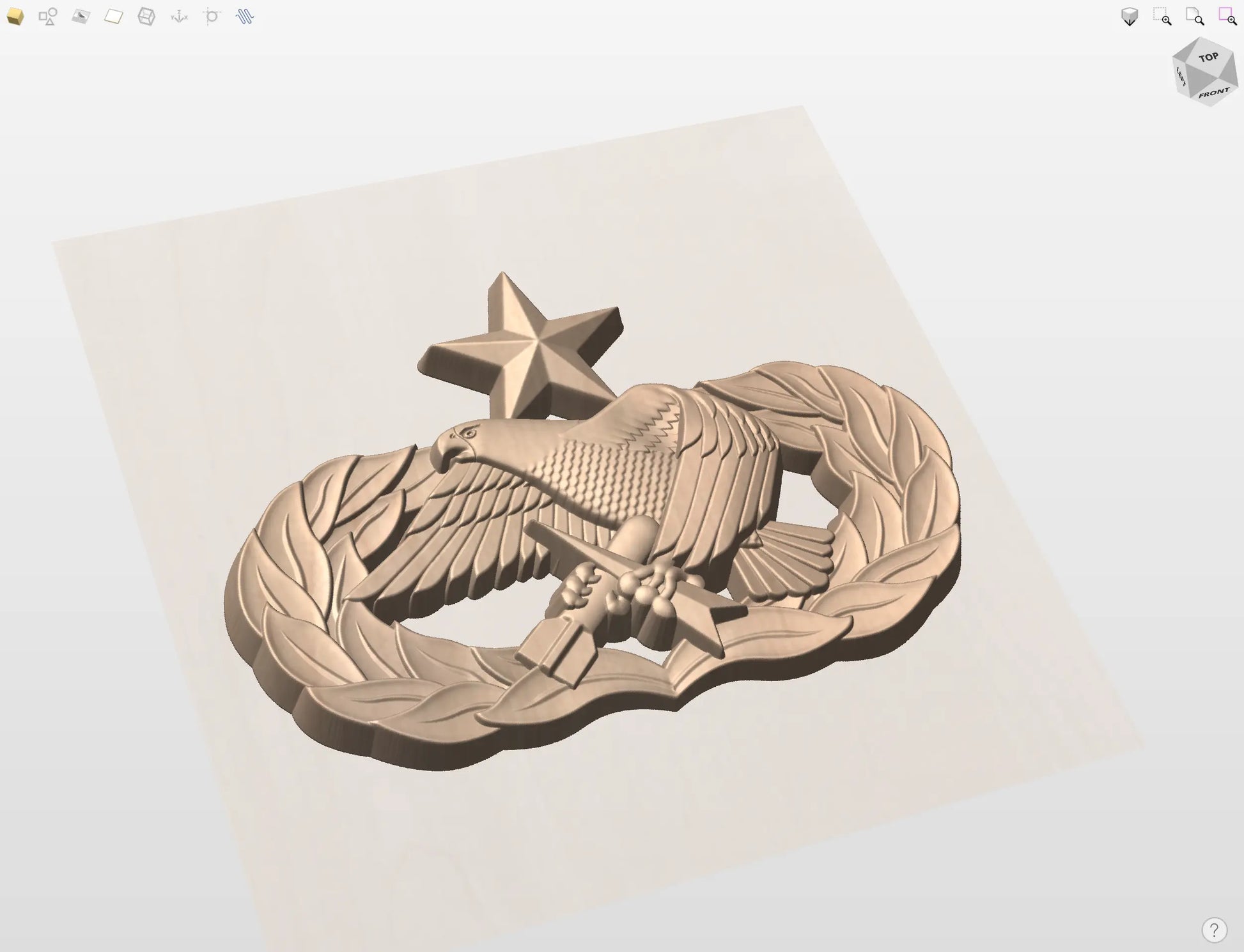 CNC File I US Air Force Senior Maintenance Badge 3D Model I RathTech Design My Store