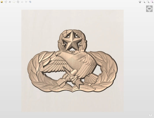 CNC File I US Air Force Master Maintenance Badge 3D Model I RathTech Design My Store