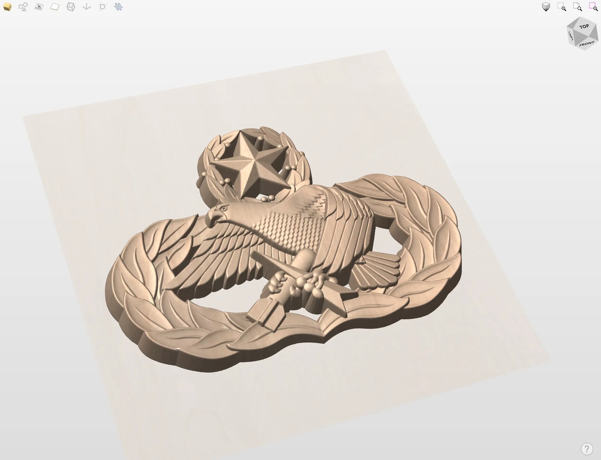 CNC File I US Air Force Master Maintenance Badge 3D Model I RathTech Design My Store
