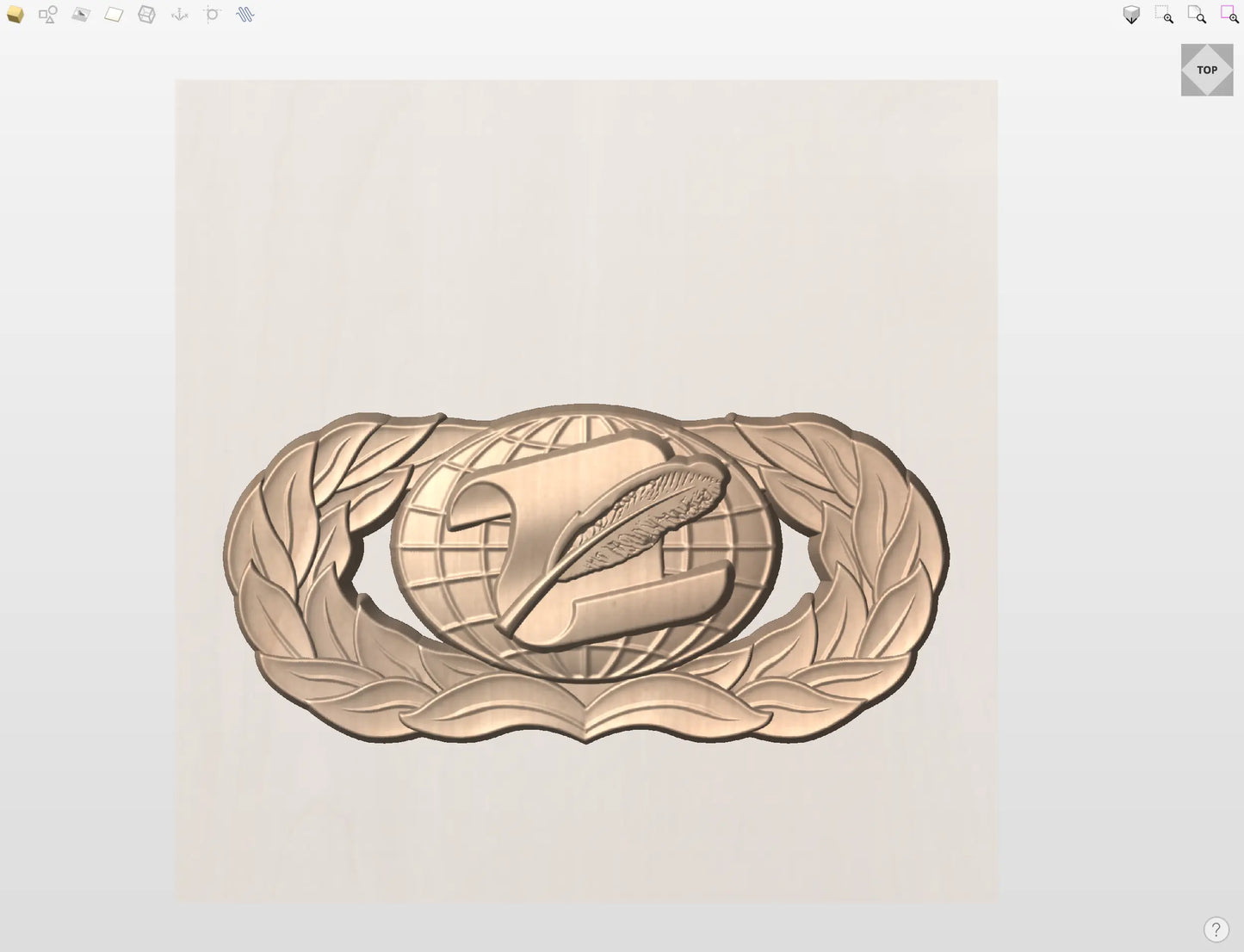 CNC File I US Air Force Basic Manpower & Personnel Badge 3D Model I RathTech Design My Store