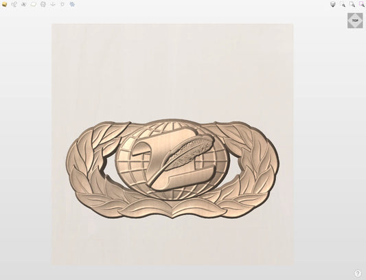 CNC File I US Air Force Basic Manpower & Personnel Badge 3D Model I RathTech Design My Store