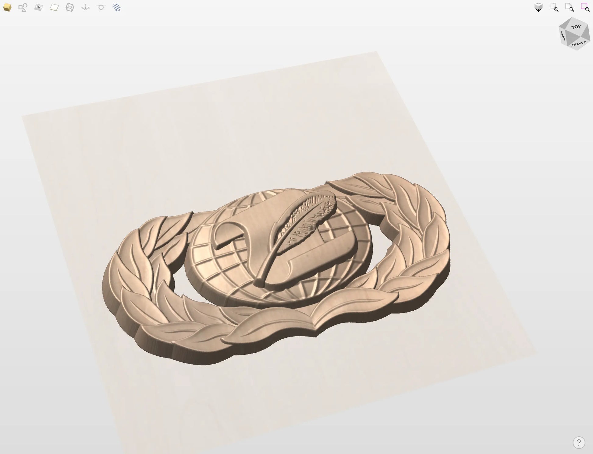 CNC File I US Air Force Basic Manpower & Personnel Badge 3D Model I RathTech Design My Store