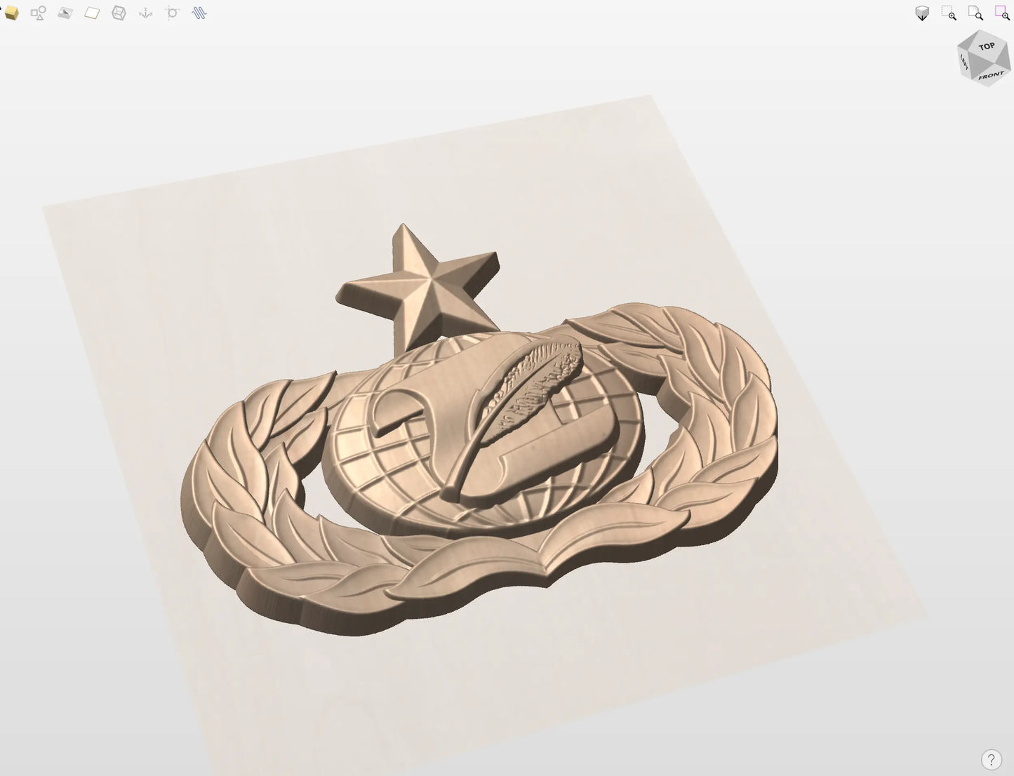 CNC File I US Air Force Senior Manpower & Personnel Badge 3D Model I RathTech Design My Store