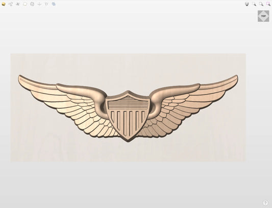 CNC File I US Army Basic Aviator Wings 3D Model I  RathTech Design My Store