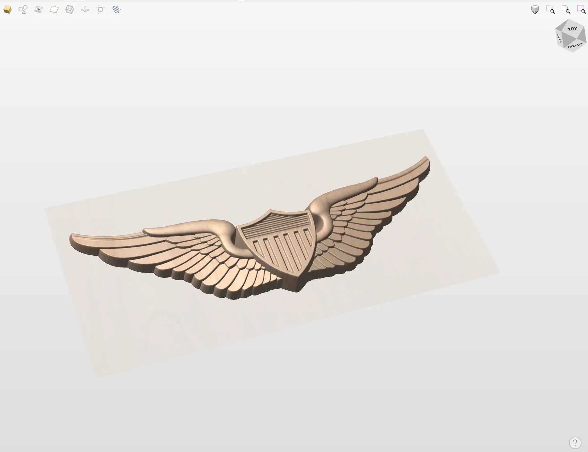 CNC File I US Army Basic Aviator Wings 3D Model I  RathTech Design My Store
