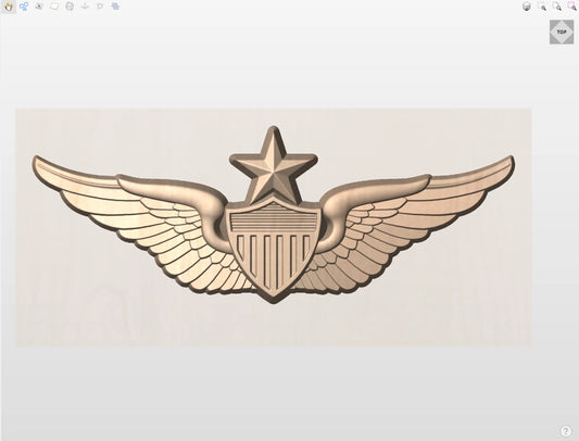 CNC File I US Army Senior Aviator Wings 3D Model I  RathTech Design My Store
